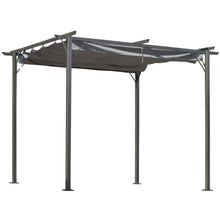 Load image into Gallery viewer, Ultimate 3x3m Steel Pergola Gazebo with Easy Retractable Canopy - Grey
