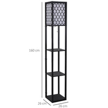 Load image into Gallery viewer, Modern 4-Tier Shelf Floor Lamp - Stylish Lighting &amp; Storage Solution
