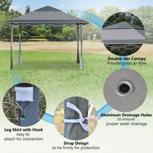 Load image into Gallery viewer, 4x m Dark Grey Pop-Up Gazebo with Double Roof – Steel Frame &amp; Roller Bag
