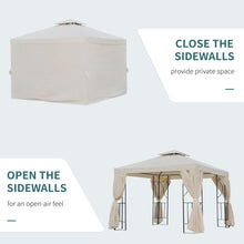 Load image into Gallery viewer, Outsunny 3x3m Metal Gazebo: Elegant Sun Shade for Outdoor Parties &amp; Relaxation
