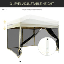 Load image into Gallery viewer, Instant 3x3m Pop-Up Gazebo with Mesh Walls - Tan | Bug-Free Outdoor Shelter!
