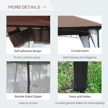 Load image into Gallery viewer, Elegant 3x3m Brown Gazebo with Netting - Perfect Outdoor Retreat!
