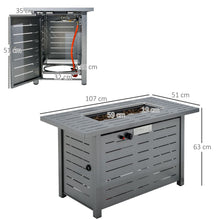 Load image into Gallery viewer, Outsunny 50,000 BTU Propane Fire Pit Table - Smokeless &amp; Stylish Outdoor Heater
