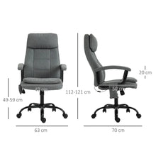 Load image into Gallery viewer, Revitalizing 2-Point Massage Office Chair - Adjustable Height, Grey Comfort
