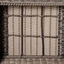 Load image into Gallery viewer, Elegant 2-Seater Rattan Sofa Set with Cushioned Stools &amp; Table for Garden Relaxation

