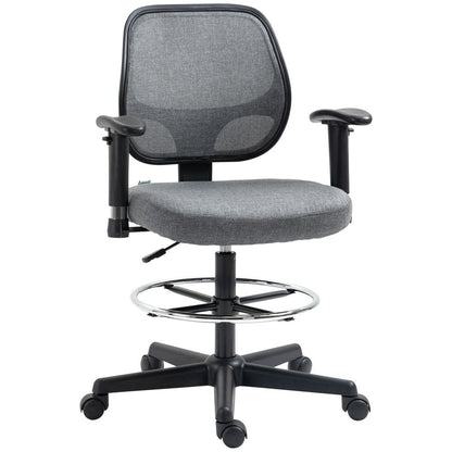 Vinsetto Adjustable Draughtsman Chair - Comfort for Tall Desks & Workspaces