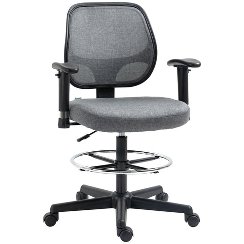 Vinsetto Adjustable Draughtsman Chair - Comfort for Tall Desks & Workspaces
