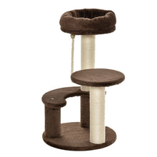 Load image into Gallery viewer, PawHut Deluxe Cat Tree: 2 Perches, Scratch Post &amp; Fun Hanging Rope!
