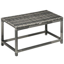 Load image into Gallery viewer, Stylish Grey Rattan Outdoor Coffee Table - Durable and Spacious Design
