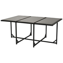 Load image into Gallery viewer, Luxury 11-PC Black Rattan Dining Set: Modern Comfort Meets Stylish Design
