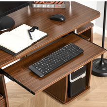 Load image into Gallery viewer, Computer Office Desk Table Workstation w/  Keyboard Tray, Drawer, Brown HOMCOM
