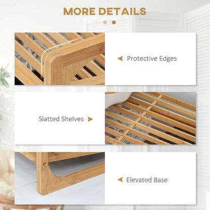 Eco-Friendly Bamboo 3-Tier Shoe Rack – Stylish Storage for 9 Pairs!