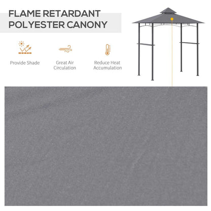 8ft Double-Tier BBQ Gazebo Canopy: Your Ultimate Outdoor Cooking Oasis