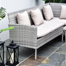 Load image into Gallery viewer, Stylish 5-Piece Rattan Patio Dining Set with Cushions for Ultimate Comfort
