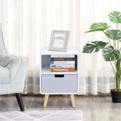 Scandinavian Nordic Nightstand with Drawer - Stylish & Sturdy Home Essential