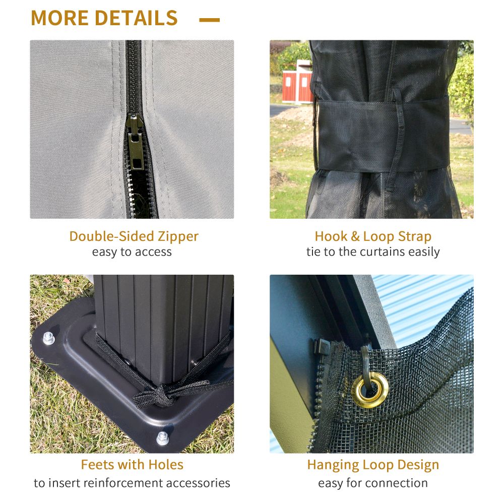 Spacious 3.6x3m Hardtop Gazebo with Steel Frame & Insect-Proof Netting