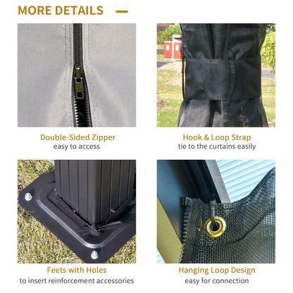 Spacious 3.6x3m Hardtop Gazebo with Steel Frame & Insect-Proof Netting