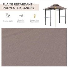 Load image into Gallery viewer, Outsunny 8ft Double-Tier BBQ Gazebo Tent with Shelves &amp; Built-In Opener
