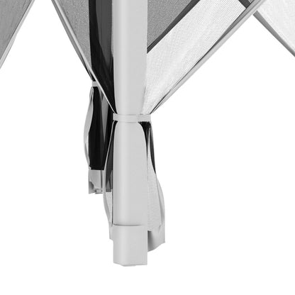 Hexagonal 3.2m Pop-Up Gazebo with Mesh Walls & Carry Bag - Light Grey Comfort