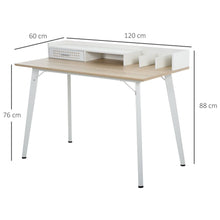 Load image into Gallery viewer, Built-In Storage Desk Workstation Steel w/ Adjustable Feet Drawer White
