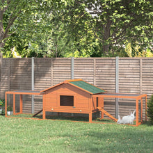 Load image into Gallery viewer, Deluxe Wooden Rabbit Hutch: Spacious Multi-Tier Pet Habitat with Outdoor Run
