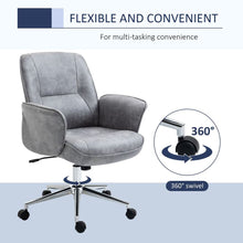 Load image into Gallery viewer, Vinsetto Ergonomic Swivel Office Chair - Chic Light Grey Comfort for Home
