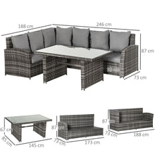 Load image into Gallery viewer, Elegant 5-Seater All-Weather Rattan Patio Dining Set with Cushions
