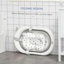 Load image into Gallery viewer, Safety First: Ergonomic Foldable Baby Bath Tub with Temperature Warning Plug

