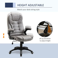 Load image into Gallery viewer, Luxury Grey High Back Office Chair with Swivel Wheels &amp; Adjustable Arms
