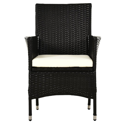 Stylish 2-Piece Dark Coffee Rattan Chair Set for Ultimate Outdoor Comfort