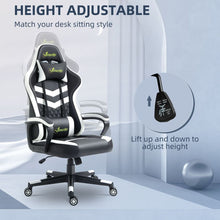 Load image into Gallery viewer, Ultimate Racing Gaming Chair with Lumbar Support &amp; Sleek Design - Black/White
