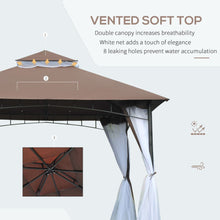 Load image into Gallery viewer, Elegant 3x3m Brown Gazebo with Netting - Perfect Outdoor Retreat!
