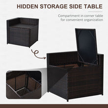 Load image into Gallery viewer, Outsunny 6-Seater Rattan Outdoor Sofa Set with Cushions &amp; Hidden Storage
