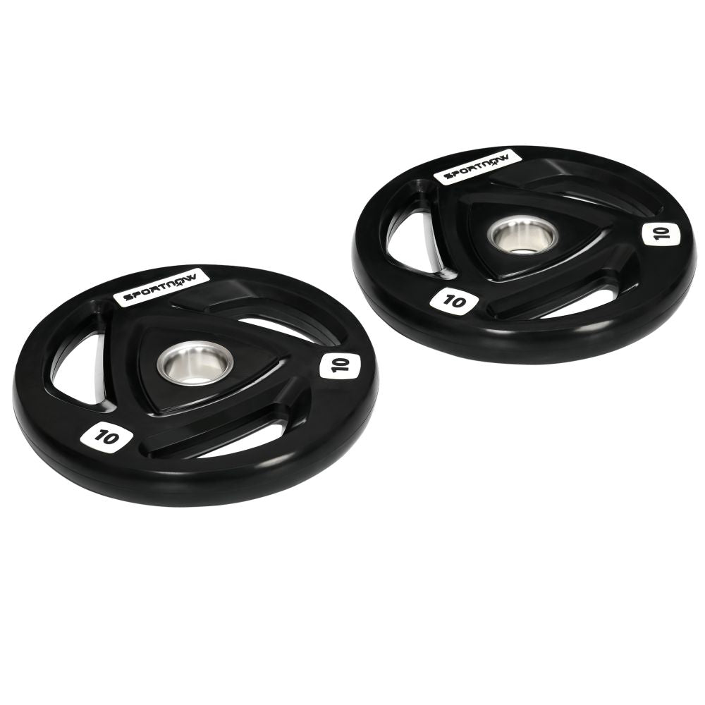 Tri-Grip Olympic Weight Plates Set - 2 x 10kg for Strength & Versatile Training
