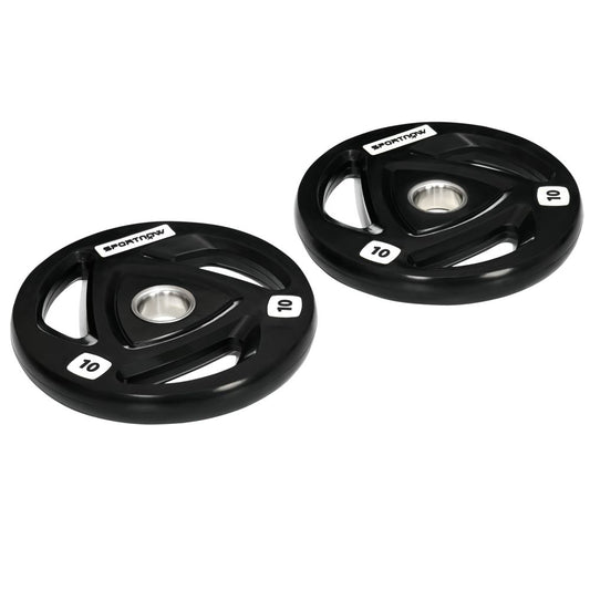 Tri-Grip Olympic Weight Plates Set - 2 x 10kg for Strength & Versatile Training