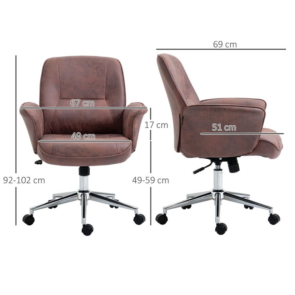 Vinsetto Microfibre Executive Office Chair - Swivel, Tilt & Wheels in Red