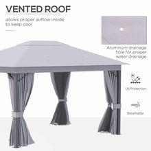 Load image into Gallery viewer, Elegant 4x3m Aluminium Patio Gazebo with Mosquito Nets - Outdoor Oasis!
