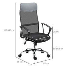 Load image into Gallery viewer, Ergonomic High Back Mesh Office Chair with Faux Leather &amp; Adjustable Features
