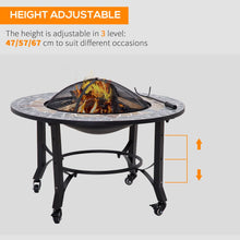 Load image into Gallery viewer, Versatile Mosaic Fire Pit Bowl: Portable Heater, BBQ Grill &amp; Elegant Outdoor Charm
