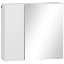 Load image into Gallery viewer, Bathroom Mirror Cabinet Wall Mount Storage Organizer w/ Adjustable Shelf White
