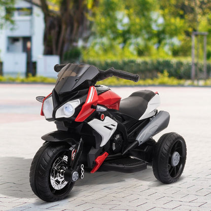 Lightning Red Kids Electric Motorcycle: Safe 6V Ride-On with Music & Lights!