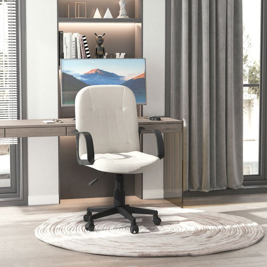 Ergonomic PU Leather Office Chair with Adjustable Height & 360° Swivel Base