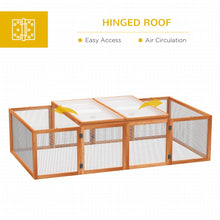 Load image into Gallery viewer, Safe &amp; Spacious Rabbit Hutch with Run: Outdoor Playtime Perfected!
