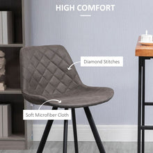 Load image into Gallery viewer, Vintage Duo: Dark Grey PU Leather Bar Stools with Steel Frame - Set of 2
