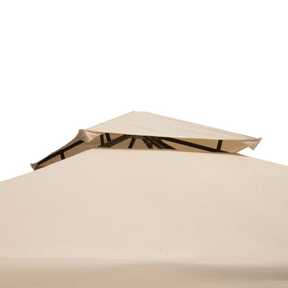 Outsunny 3x3m Elegant Outdoor Gazebo Tent with Insect Netting & Storage Trays