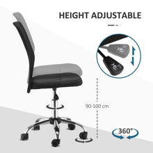Load image into Gallery viewer, Ergonomic Armless Office Chair: Adjustable Mesh Back &amp; Padded Comfort
