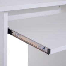 Load image into Gallery viewer, Modern Compact Computer Desk with Slide-Out Keyboard Tray – White Finish
