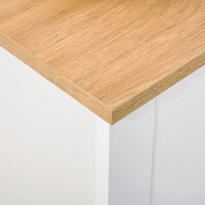 Stylish HOMCOM 12-Pair Shoe Storage Cabinet with 4 Shelves & 2 Drawers - White