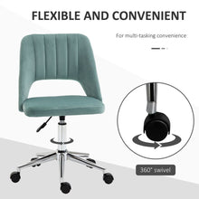Load image into Gallery viewer, Elegant Green Velvet Scallop Office Chair - Stylish &amp; Comfortable Swivel Design
