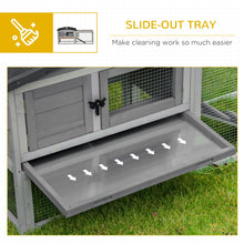 Load image into Gallery viewer, Deluxe 2-Tier Wooden Rabbit Hutch with Water-Resistant Roof &amp; Easy-Clean Tray
